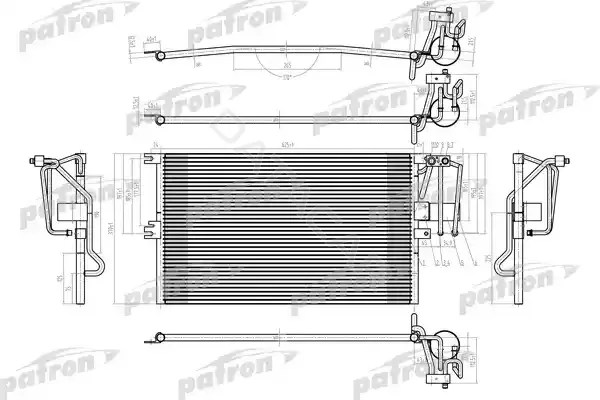 Радиатор кондиционера PATRON PRS1040