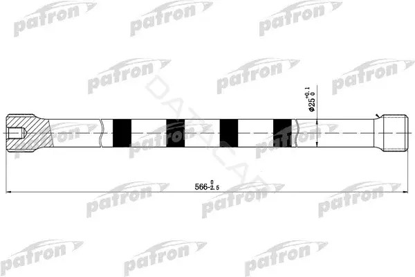 Торсион подвески PATRON PTB1001