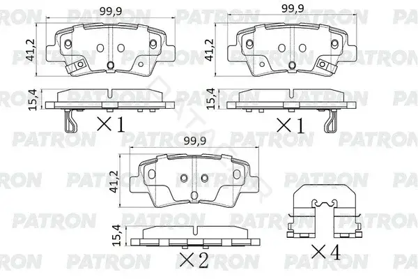 Тормозные колодки PATRON PBP110
