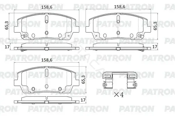 Тормозные колодки PATRON PBP193