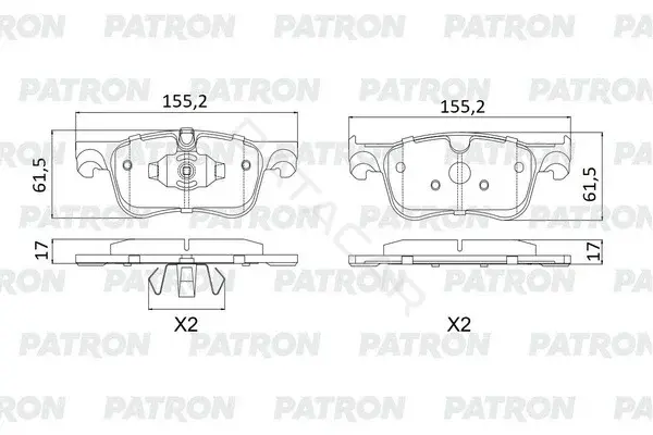 Тормозные колодки PATRON PBP249