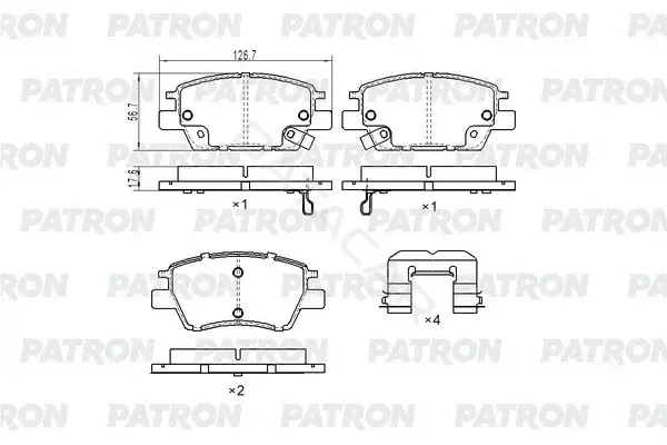 Тормозные колодки PATRON PBP289