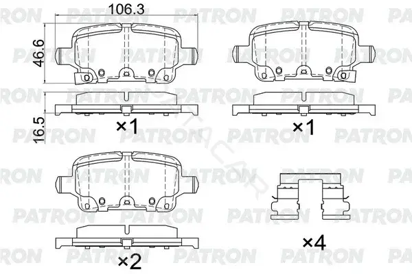 Тормозные колодки PATRON PBP290