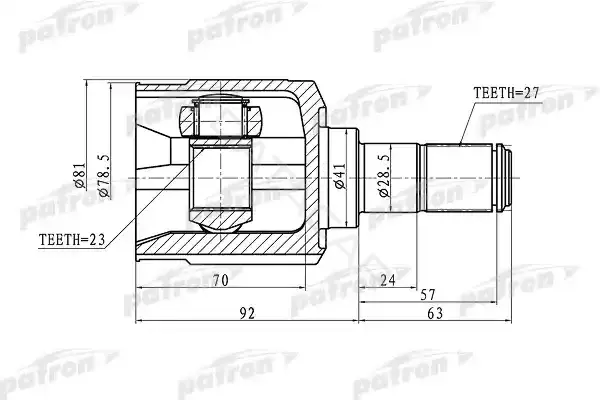 Шрус PATRON PCV1162