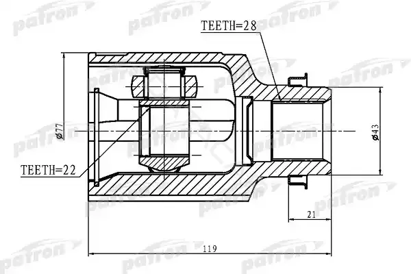 Шрус PATRON PCV1364