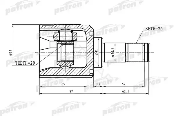 Шрус PATRON PCV1392
