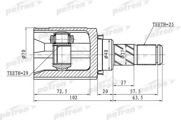 Шрус PATRON PCV1421