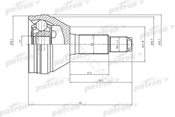 Шрус PATRON PCV1498