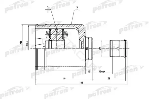 Шрус PATRON PCV1513