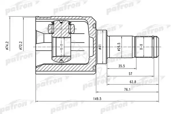 Шрус PATRON PCV1528