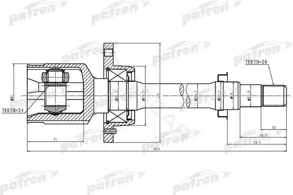 Шрус PATRON PCV1426