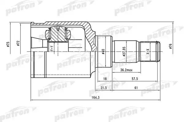 Шрус PATRON PCV1481