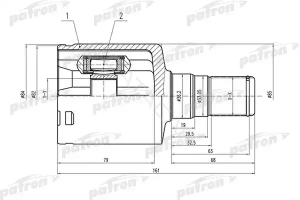 Шрус PATRON PCV1492