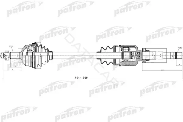 Приводной вал / Полуось PATRON PDS0310