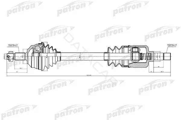Приводной вал / Полуось PATRON PDS0311