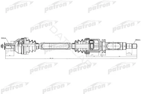 Шрус PATRON PDS0381