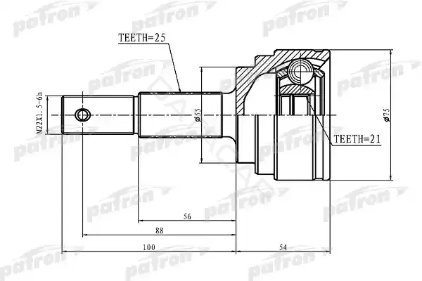 Шрус PATRON PCV1408
