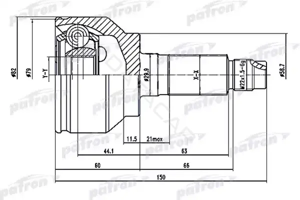 Шрус PATRON PCV1529