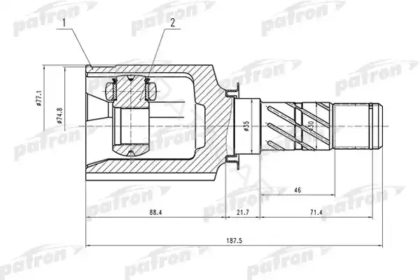 Шрус PATRON PCV1556