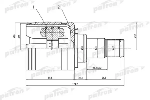 Шрус PATRON PCV1570