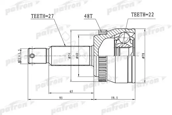 Шрус PATRON PCV1018