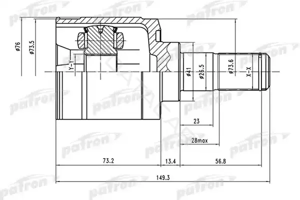 Шрус PATRON PCV1517