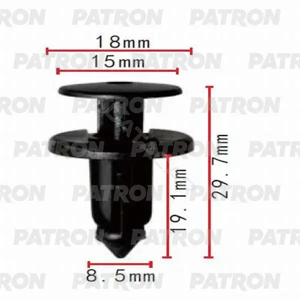 Клипсы, фиксаторы, зажимы PATRON P37-0047