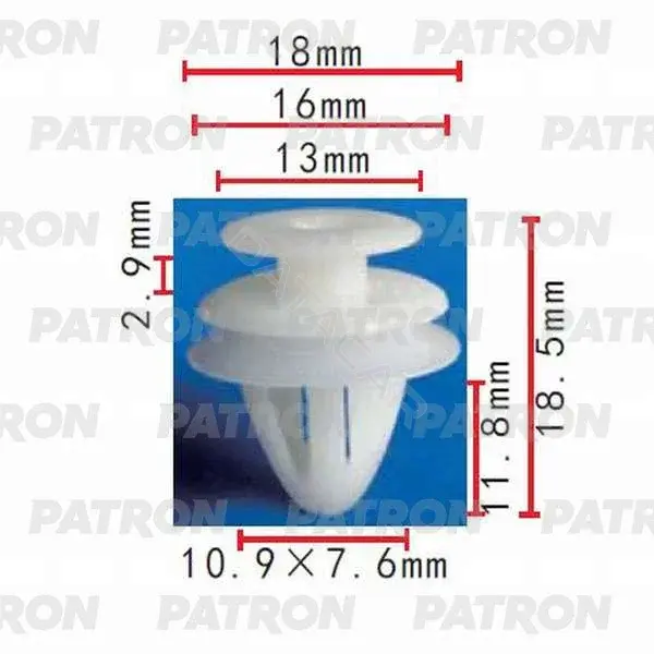 Клипсы, фиксаторы, зажимы PATRON P37-0106