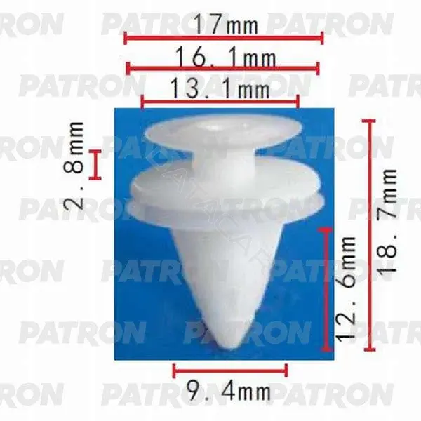 Клипсы, фиксаторы, зажимы PATRON P37-0108