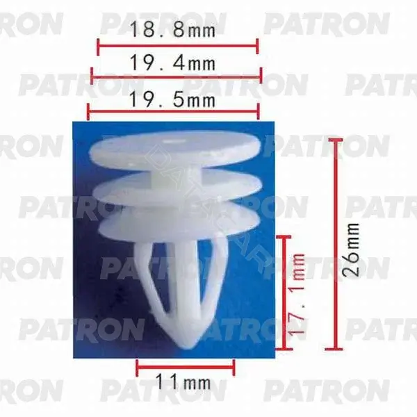Клипсы, фиксаторы, зажимы PATRON P37-0123