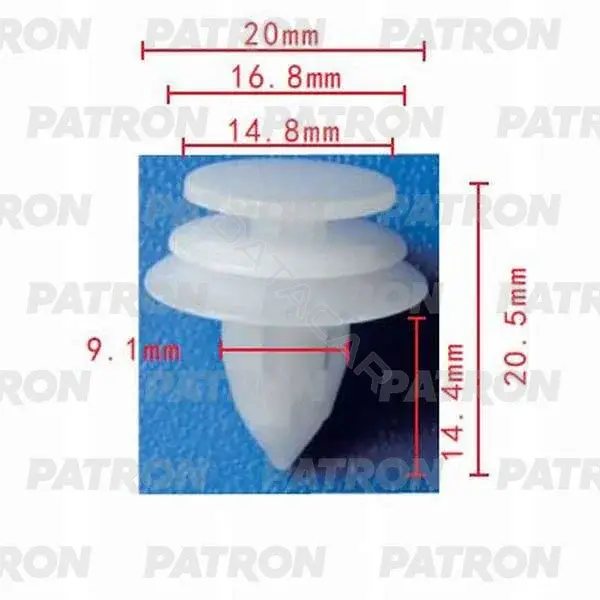 Клипсы, фиксаторы, зажимы PATRON P37-0147