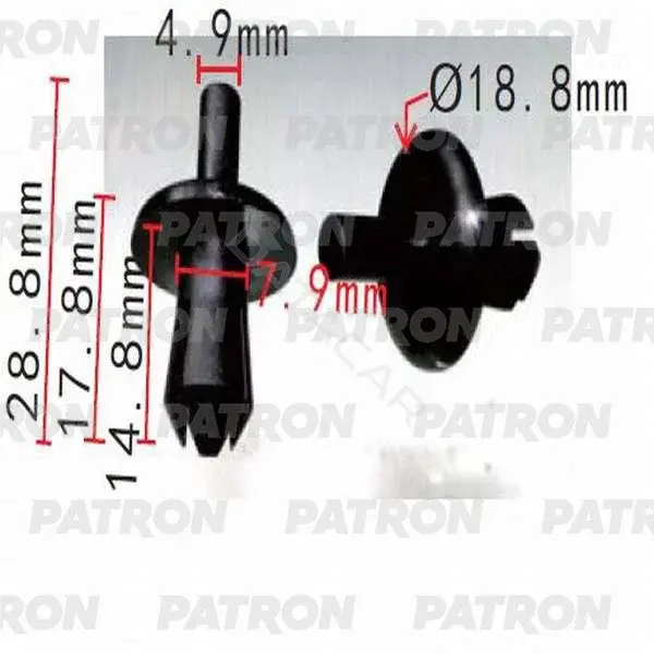 Клипсы, фиксаторы, зажимы PATRON P37-0197