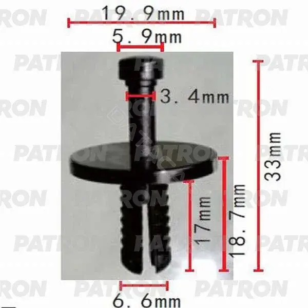 Клипсы, фиксаторы, зажимы PATRON P37-0211