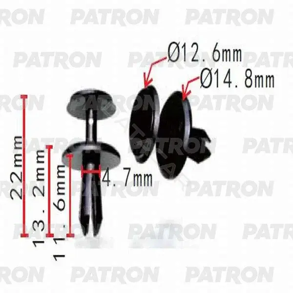 Клипсы, фиксаторы, зажимы PATRON P37-0212
