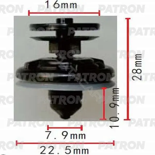 Клипсы, фиксаторы, зажимы PATRON P37-0255