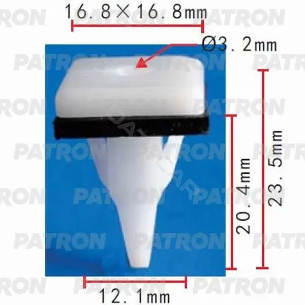 Клипсы, фиксаторы, зажимы PATRON P37-0300