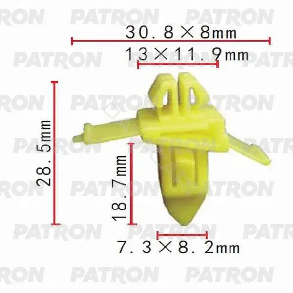 Клипсы, фиксаторы, зажимы PATRON P37-0303