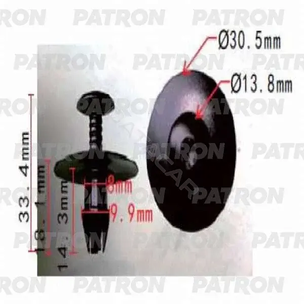Клипсы, фиксаторы, зажимы PATRON P37-0309