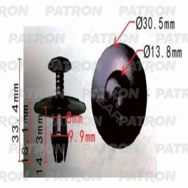 Клипсы, фиксаторы, зажимы PATRON P37-0309A