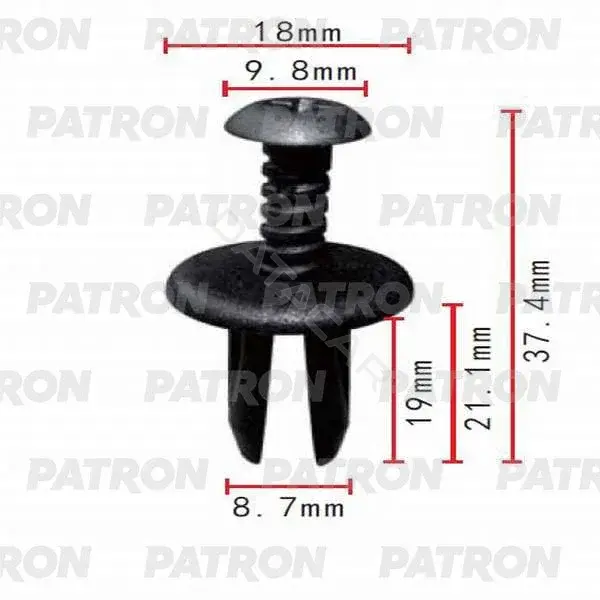 Клипсы, фиксаторы, зажимы PATRON P37-0315