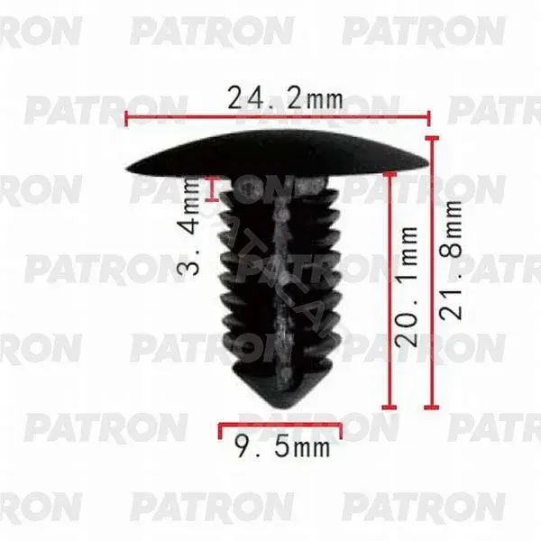 Клипсы, фиксаторы, зажимы PATRON P37-0375