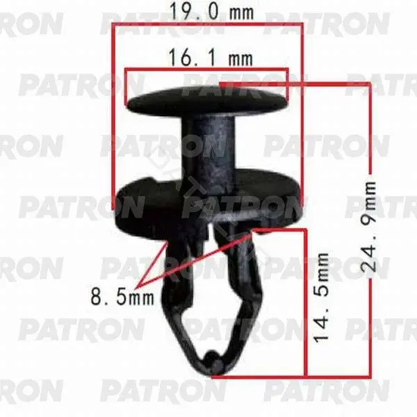 Клипсы, фиксаторы, зажимы PATRON P37-0383