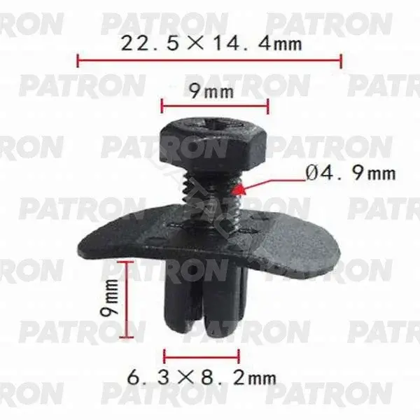 Клипсы, фиксаторы, зажимы PATRON P37-0412