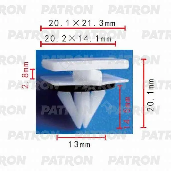 Клипсы, фиксаторы, зажимы PATRON P37-0421
