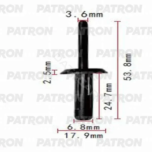 Клипсы, фиксаторы, зажимы PATRON P37-0441