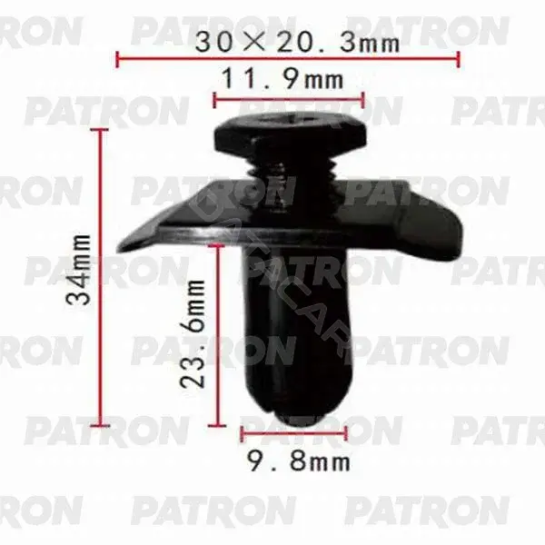 Клипсы, фиксаторы, зажимы PATRON P37-0444