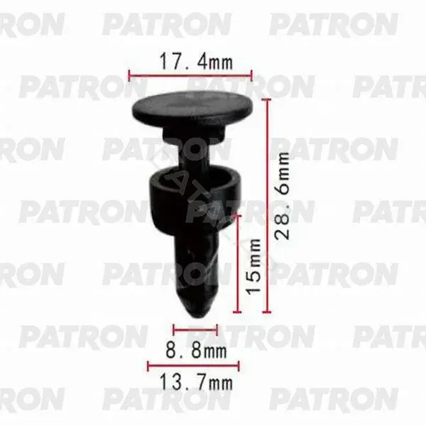 Клипсы, фиксаторы, зажимы PATRON P37-0452