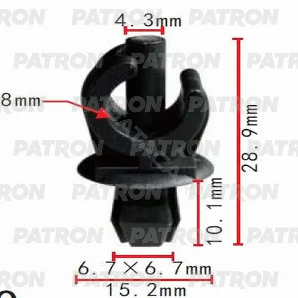 Клипсы, фиксаторы, зажимы PATRON P37-0455