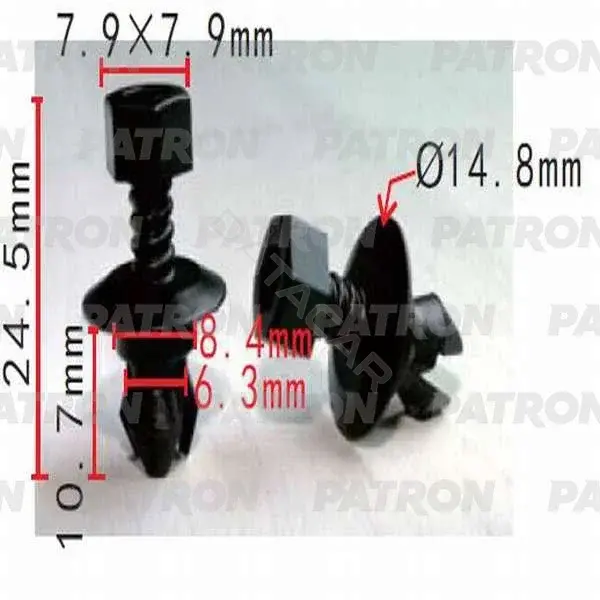 Клипсы, фиксаторы, зажимы PATRON P37-0472