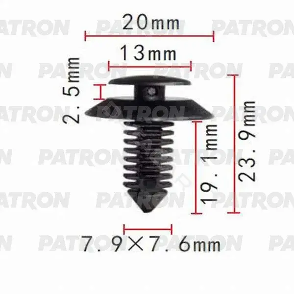 Клипсы, фиксаторы, зажимы PATRON P37-0478